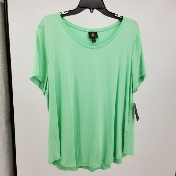 INC PXL Mint Green Short Sleeve Top NWT BO88 - Picture 2 of 5